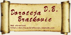 Doroteja Bratković vizit kartica